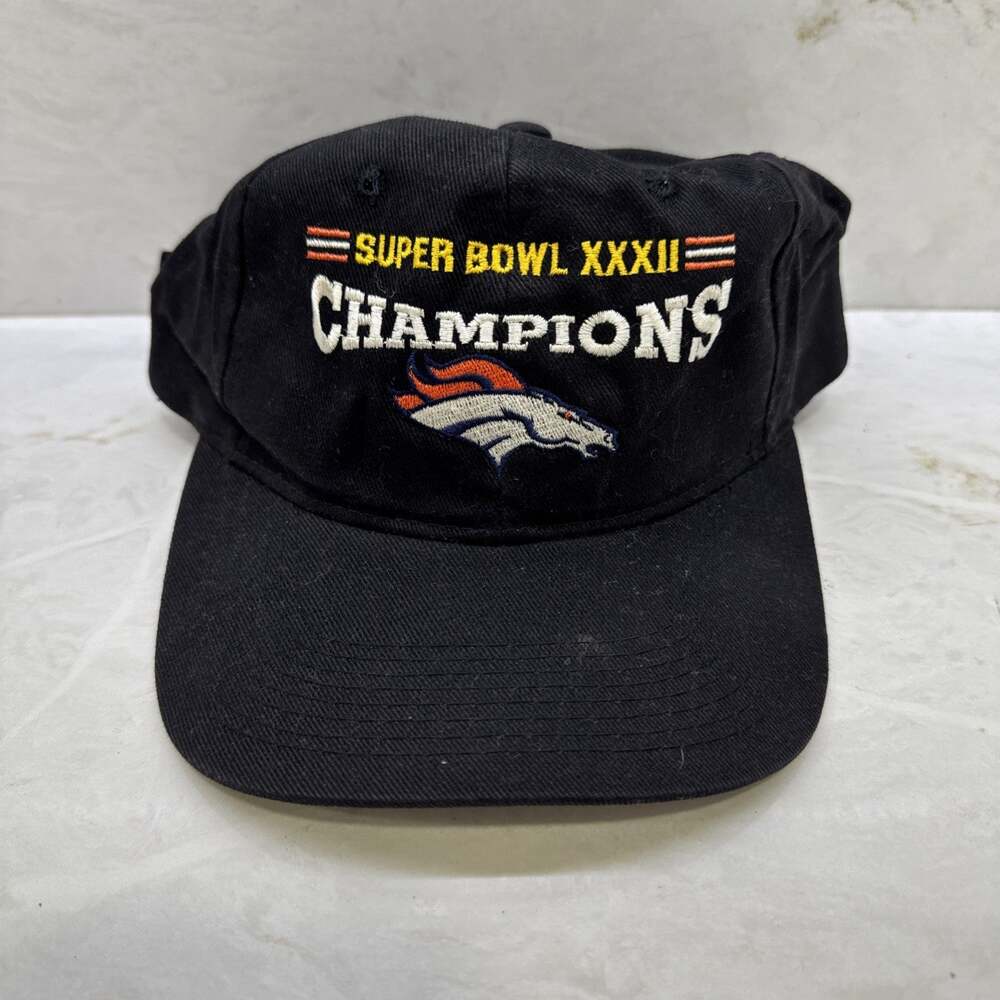 Vintage Denver Broncos Super Bowl XXXII Champions Headmaster Adjustable Hat NFL